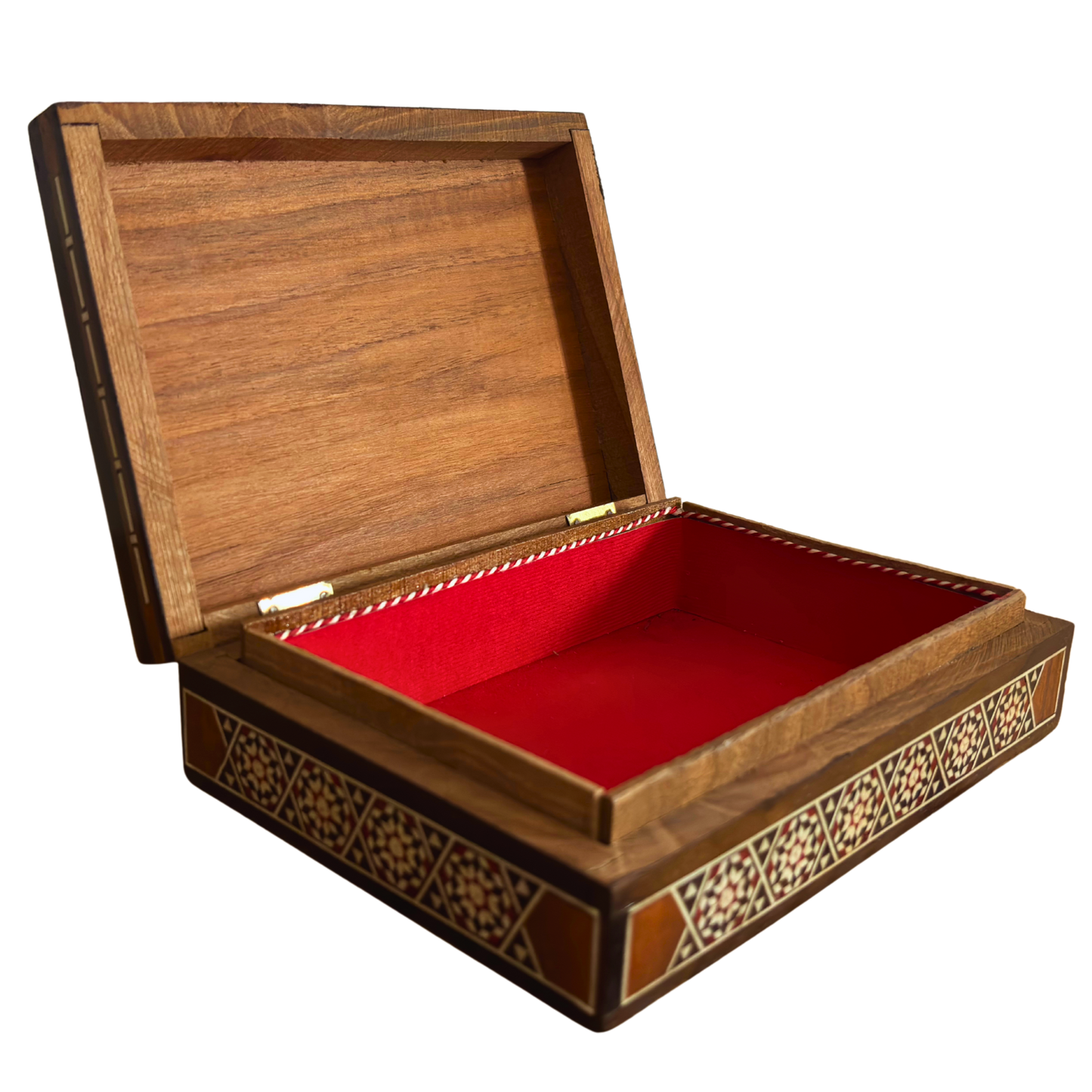 Medium 1970 Vintage Camel Damascene Mosaic Box