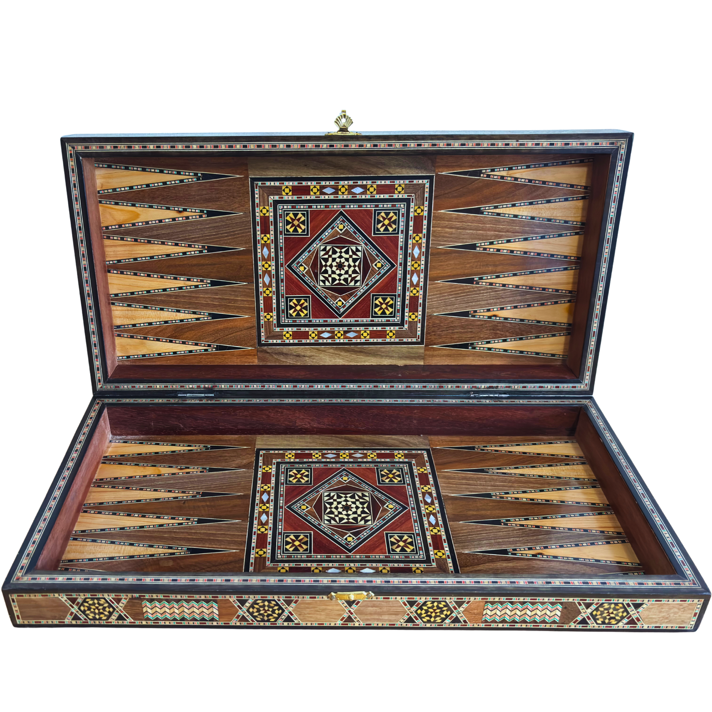Handcrafted Damascene Backgammon & Chess Table by Gaby Al Dayeh – Masterpiece with Mother of Pearl Inlay