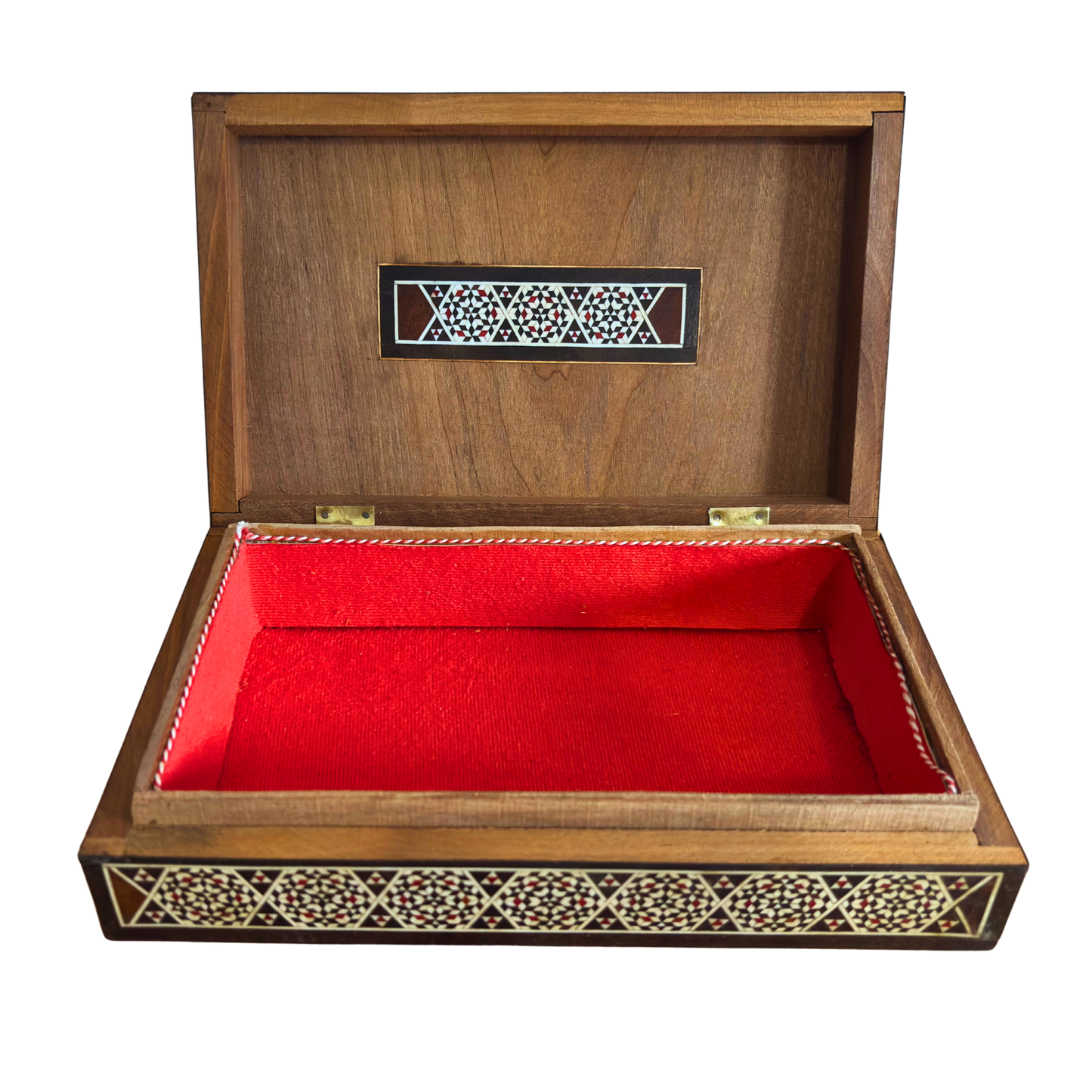 Vintage 1970 Handmade Damascene Mosaic Jewelry Box
