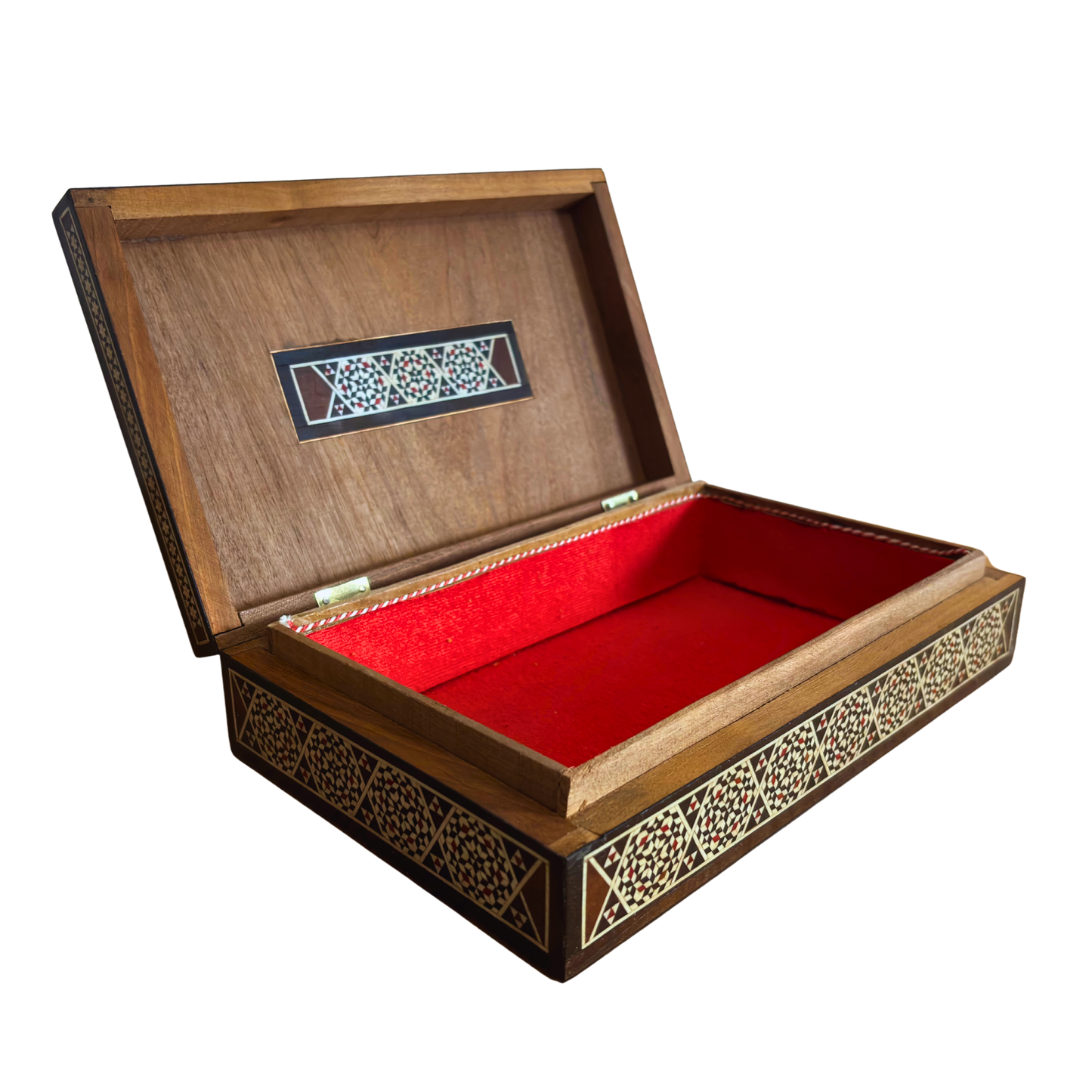 Vintage 1970 Handmade Damascene Mosaic Jewelry Box