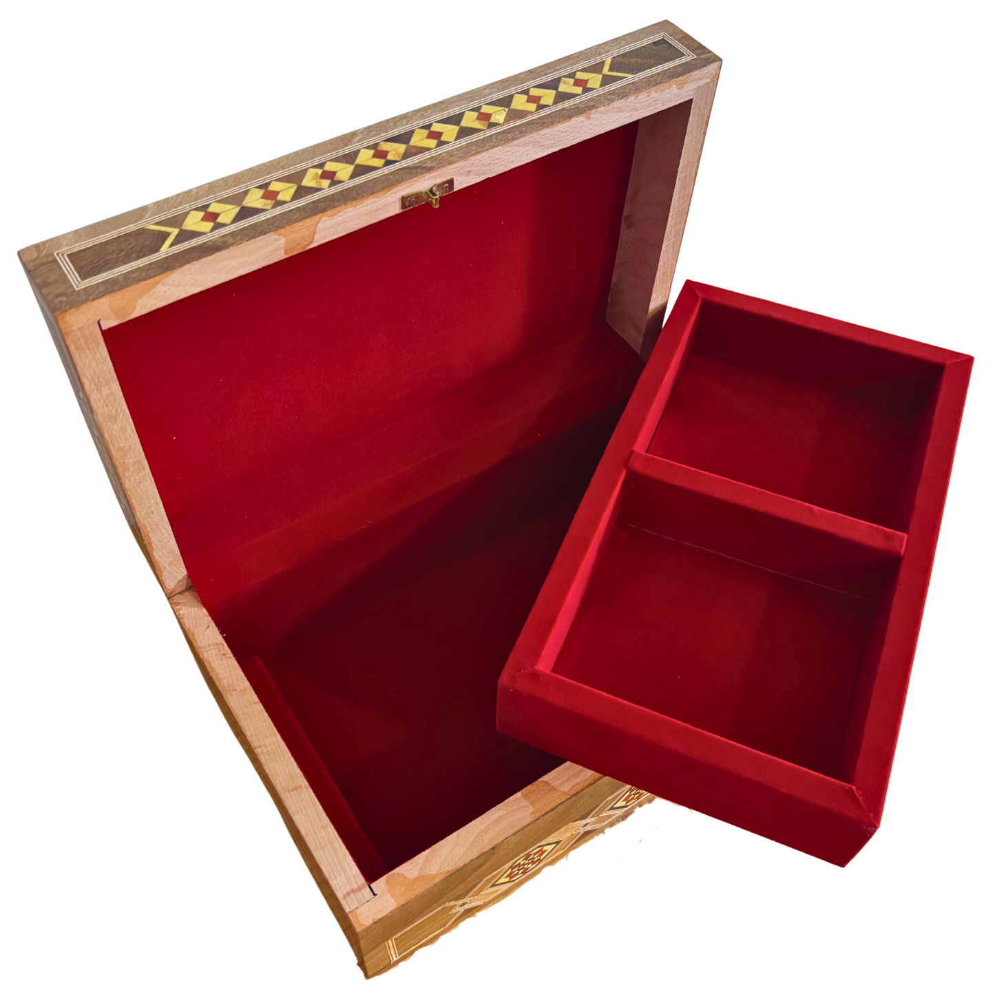 Damaszener Mosaik-Schmuckbox mit Schloss – Handgefertigtes Meisterwerk