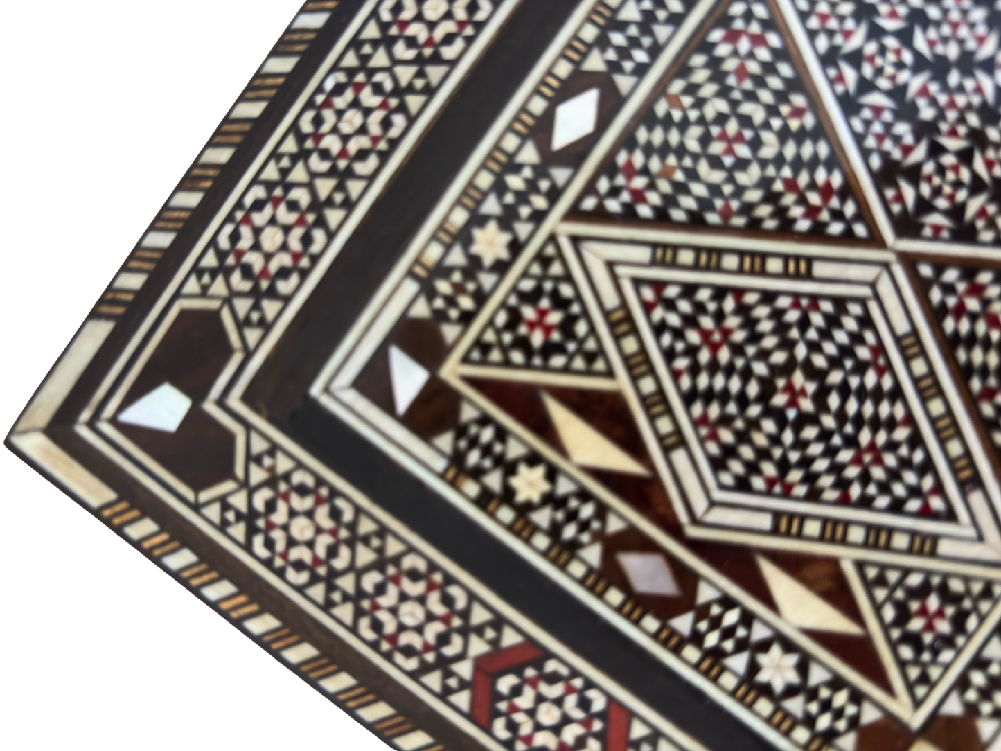 Vintage 1970 Handmade Damascene Mosaic Jewelry Box