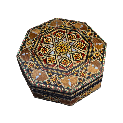 Heritage Damascene Mosaic Box – Mother of Pearl & Velvet