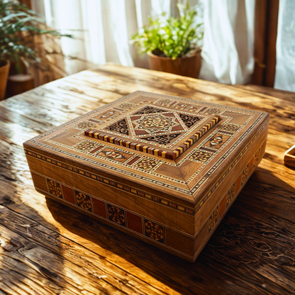 Damascene Mosaic Box – Handcrafted Art for Jewelry & Keepsakes