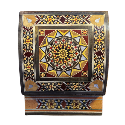 Elegant Damascene Mosaic Box – Mother of Pearl & Velvet