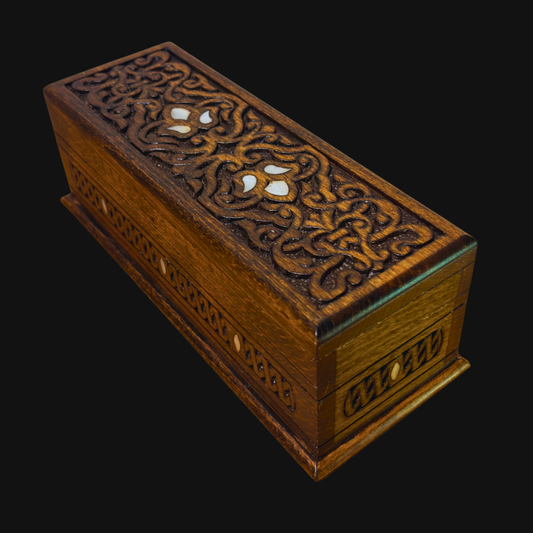 Handgefertigte Luxus-Schatulle aus Damaskus – Perlmutt & Samt