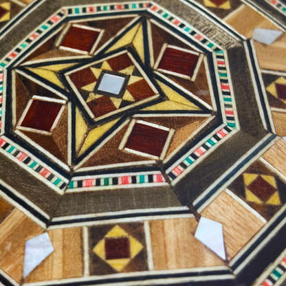 Şam El Yapımı Mozaik Kutu – Geleneksel Sanat & Kadife İç Yüzey