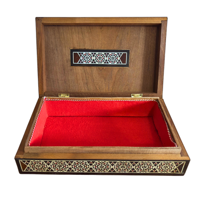 Vintage 1970 Handmade Damascene Mosaic Jewelry Box