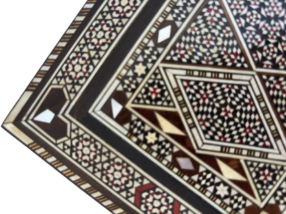 Vintage 1970 Handmade Damascene Mosaic Jewelry Box