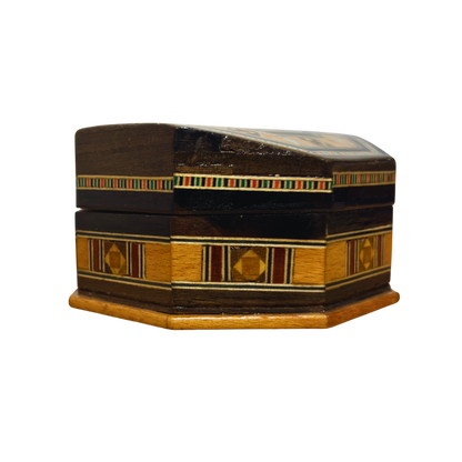 Şam El Yapımı Mozaik Kutu – Geleneksel Sanat & Kadife İç Yüzey