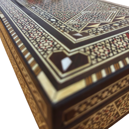 Vintage 1970 Handmade Damascene Mosaic Jewelry Box