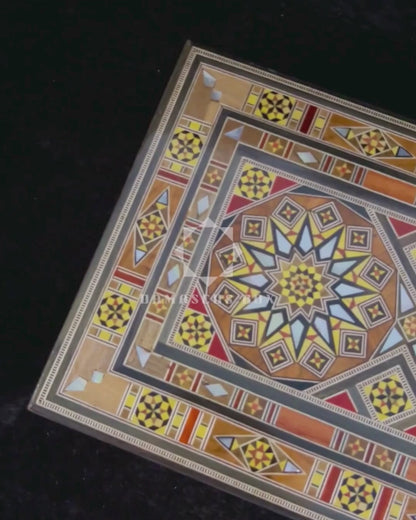 Şam El Yapımı Mozaik Kutu – Geleneksel Sanat & Kadife